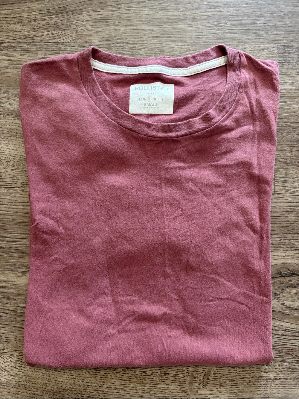Hollister Crewneck Tee in Mauve Rose